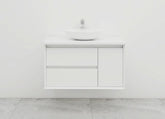 BV08WH Extra Deep (520mm) Matt White Fingerpull Wall Hung Vanity - 900 / 1200 / 1500mm
